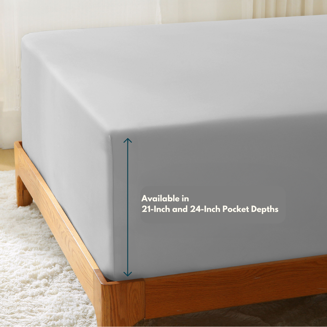 Bamboo Fitted Sheet Only - Extra Deep Pocket