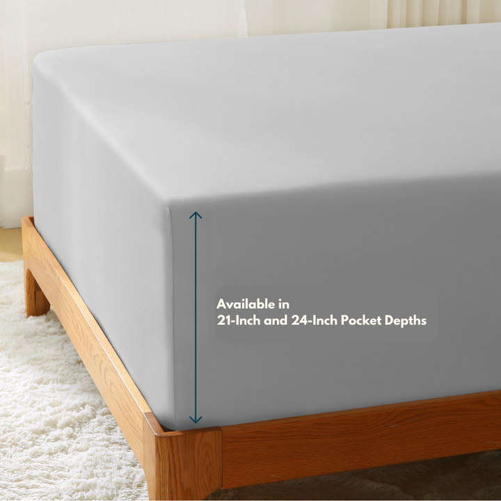 Bamboo Fitted Sheet Only - Extra Deep Pocket