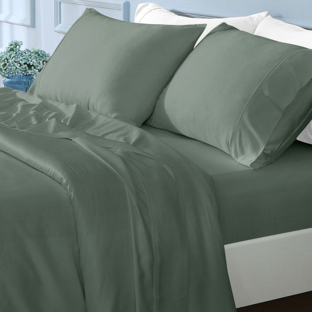 GOKOTTA Bamboo Sheet Set - BreezeComfort - Green 3