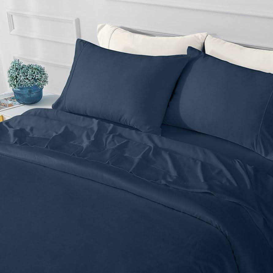 GOKOTTA Bamboo Sheet Set - BreezeComfort - Navy Blue 3