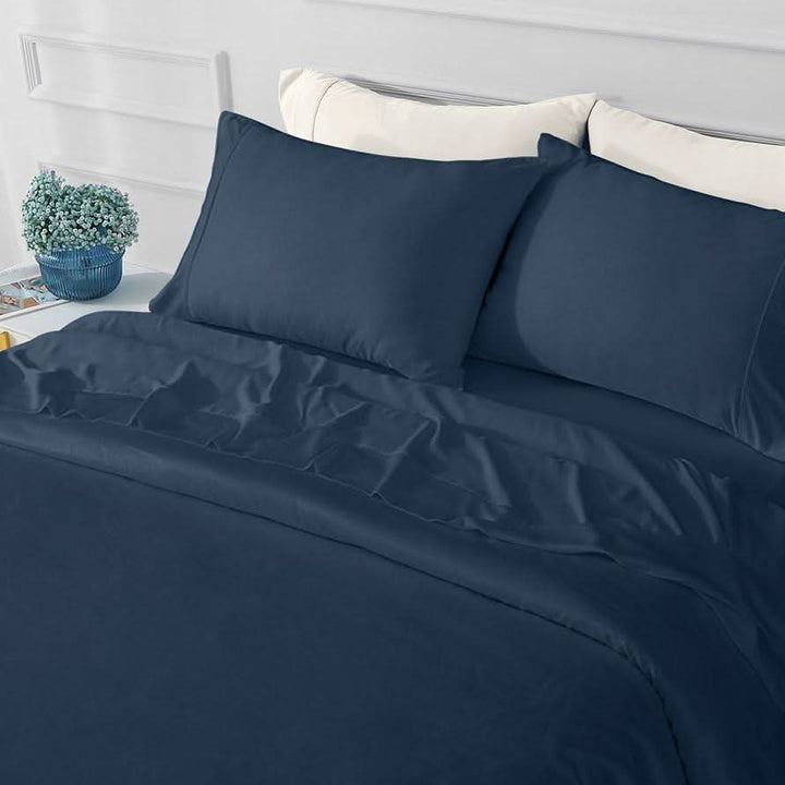 GOKOTTA Bamboo Sheet Set - BreezeComfort - Navy Blue 3
