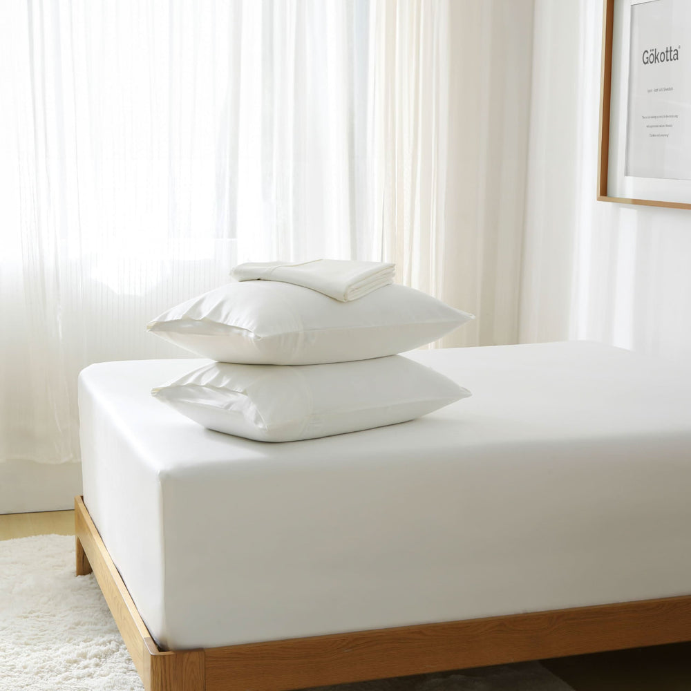 GOKOTTA Bed Sheets Set - AllSeason - Cream White 1