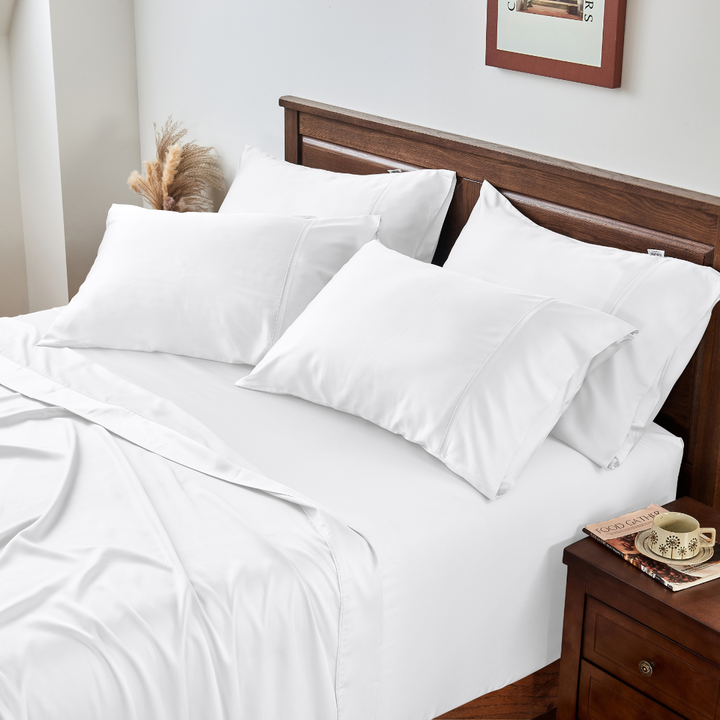 GOKOTTA Bed Sheets Set - AllSeason - Extra Deep Pocket-brightwhite2