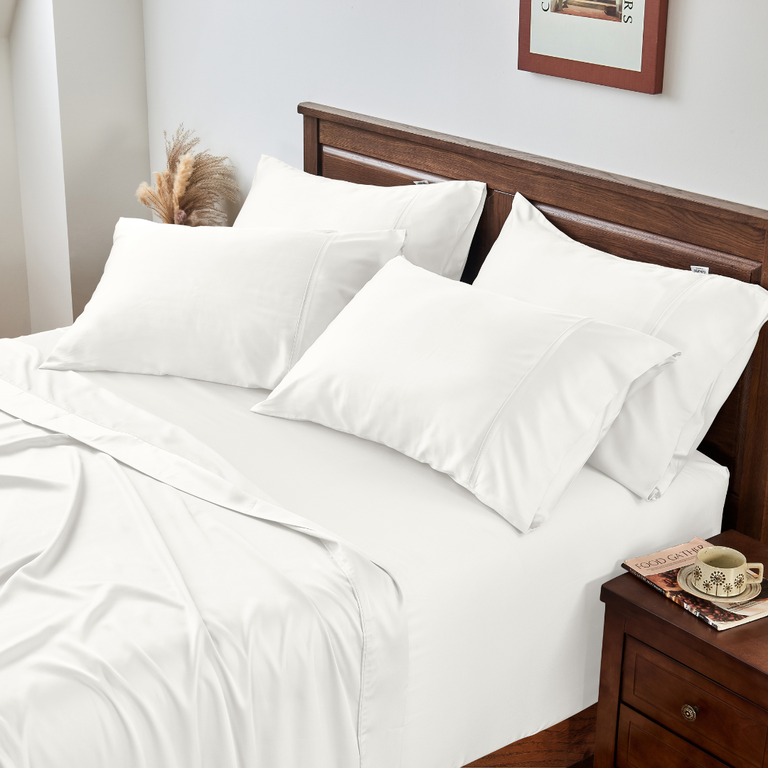 GOKOTTA Bed Sheets Set - AllSeason - Extra Deep Pocket-creamwhite1