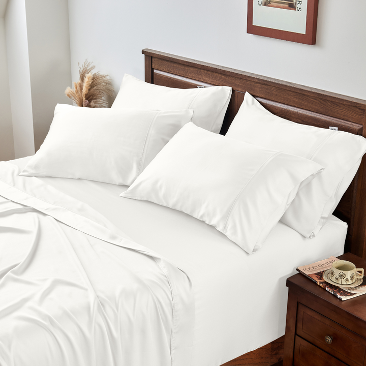 GOKOTTA Bed Sheets Set - AllSeason - Extra Deep Pocket-creamwhite1