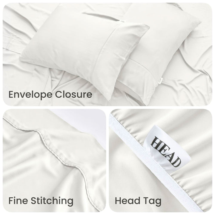 GOKOTTA Bed Sheets Set - AllSeason - Extra Deep Pocket-creamwhite1
