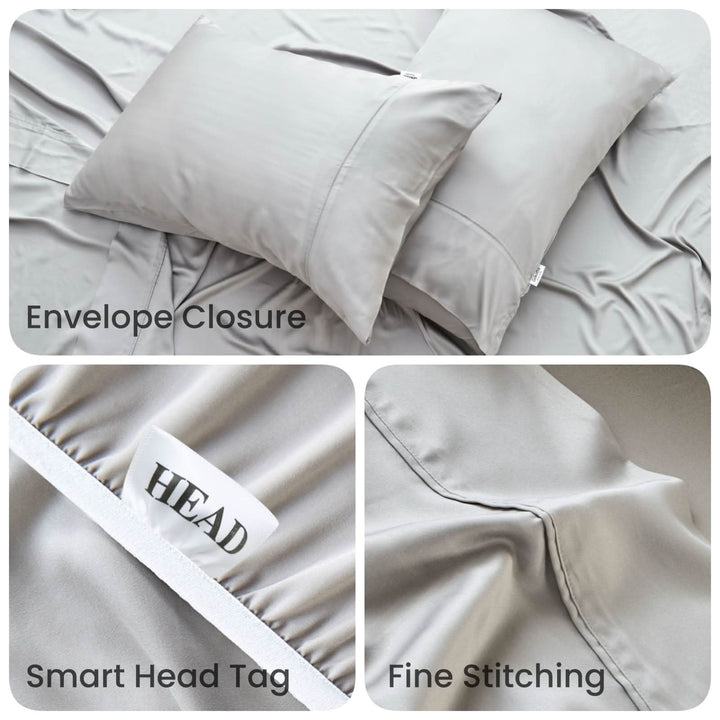 GOKOTTA Bed Sheets Set - AllSeason - Extra Deep Pocket-grey1
