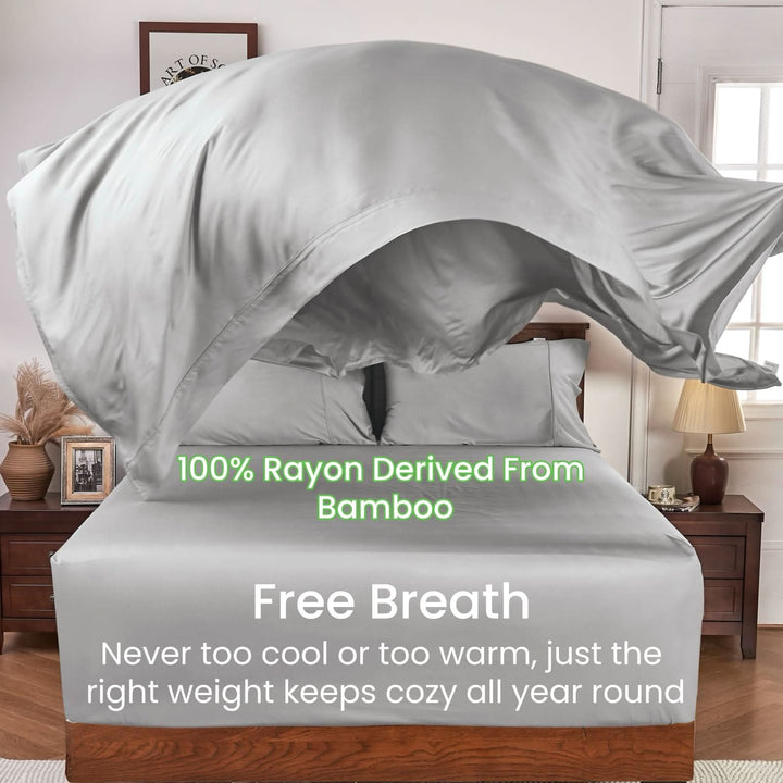 GOKOTTA Bed Sheets Set - AllSeason - Extra Deep Pocket-grey