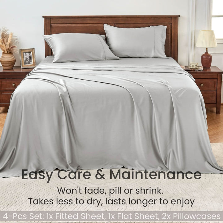 GOKOTTA Bed Sheets Set - AllSeason - Extra Deep Pocket-grey1