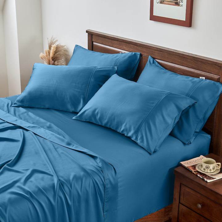 GOKOTTA Bed Sheets Set - AllSeason - Extra Deep Pocket-navyblue1