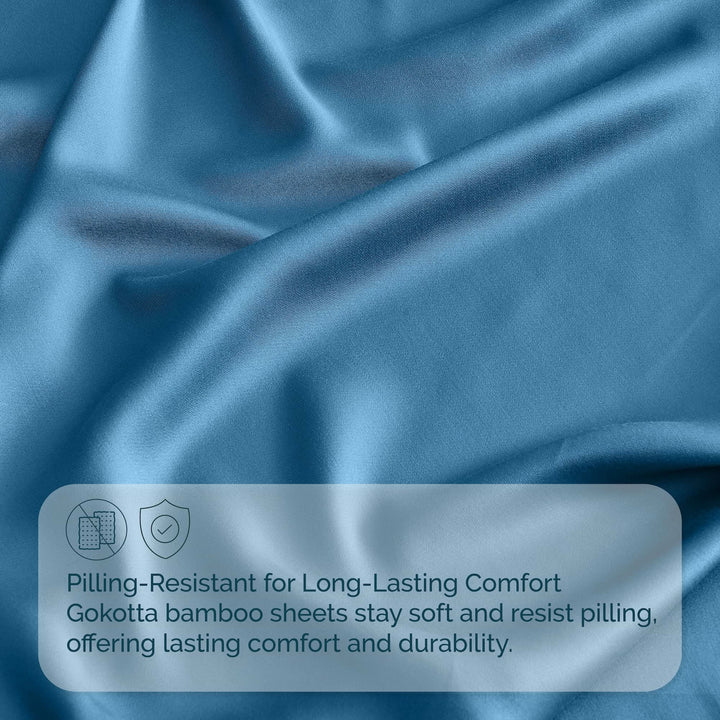 GOKOTTA Bed Sheets Set - AllSeason - Extra Deep Pocket-navyblue1
