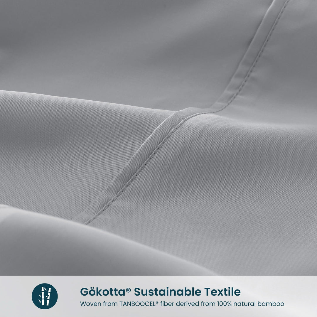 Grey Bamboo Pillowcases by GOKOTTA - Image 6