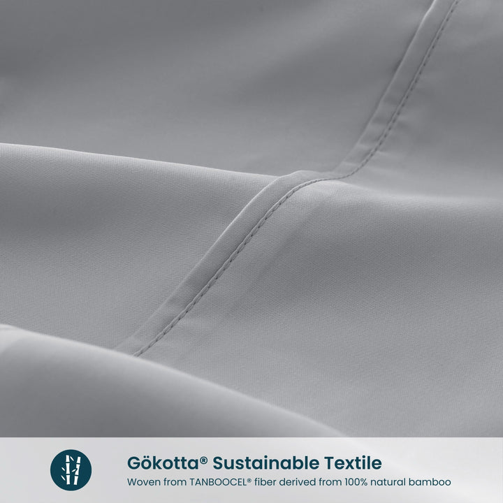Grey Bamboo Pillowcases by GOKOTTA - Image 6