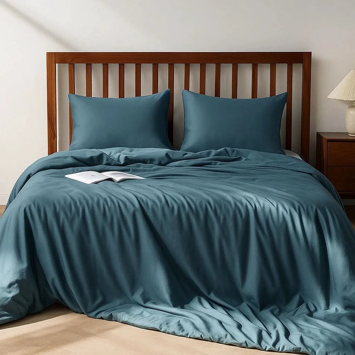 Bamboo Duvet Cover Set, Blue