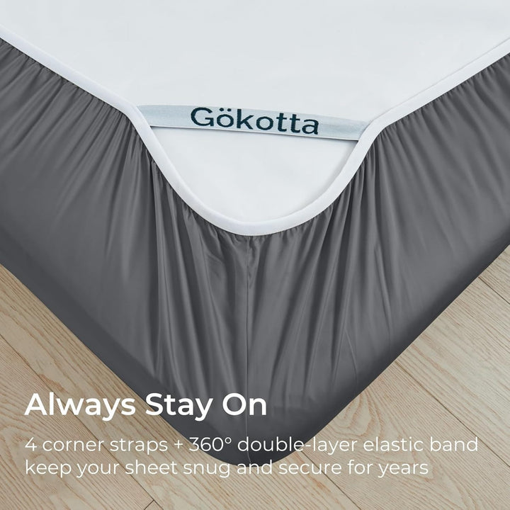 Cooling Bamboo Sheet Set, Dark Grey