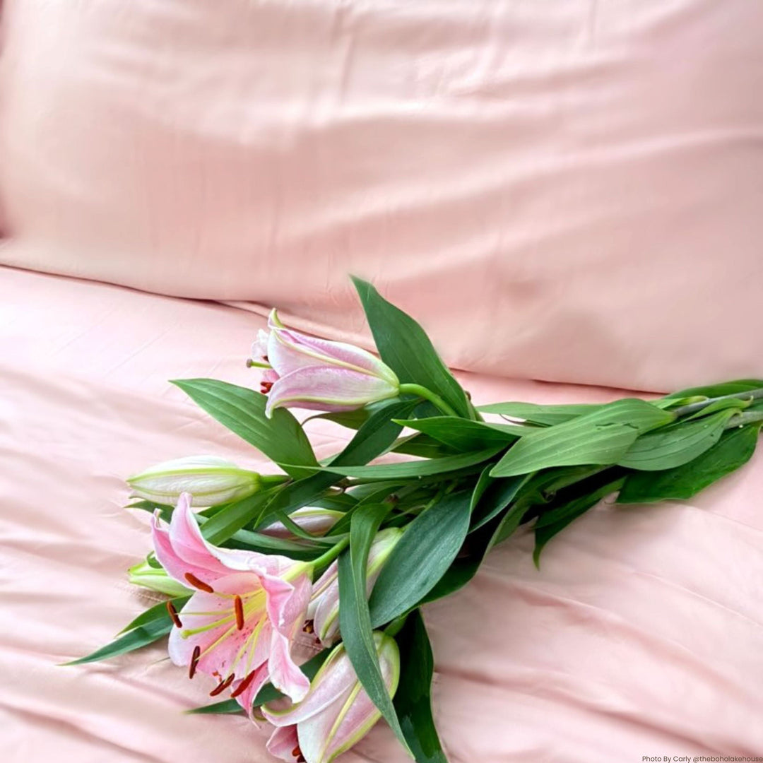 GOKOTTA Bamboo Cooling Pillow Cases Set of 2, Pink - pillow case - GOKOTTA